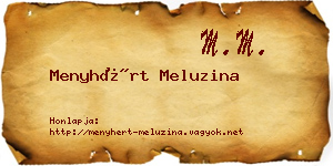 Menyhért Meluzina névjegykártya